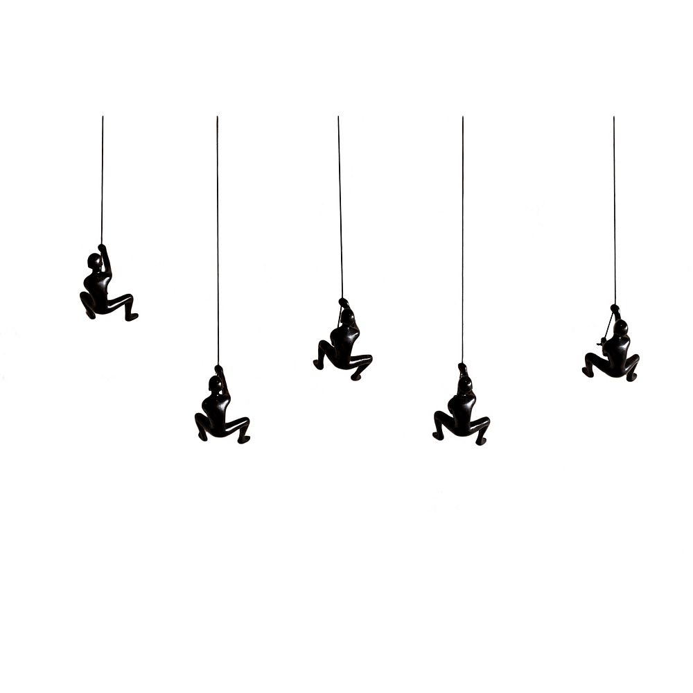 Climbing Man Wall Art Climbing Man Black Wall Art (Set of 5) The Home