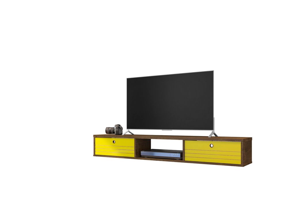 Manhattan Comfort Liberty 62.99 Floating Entertainment Center in Rustic