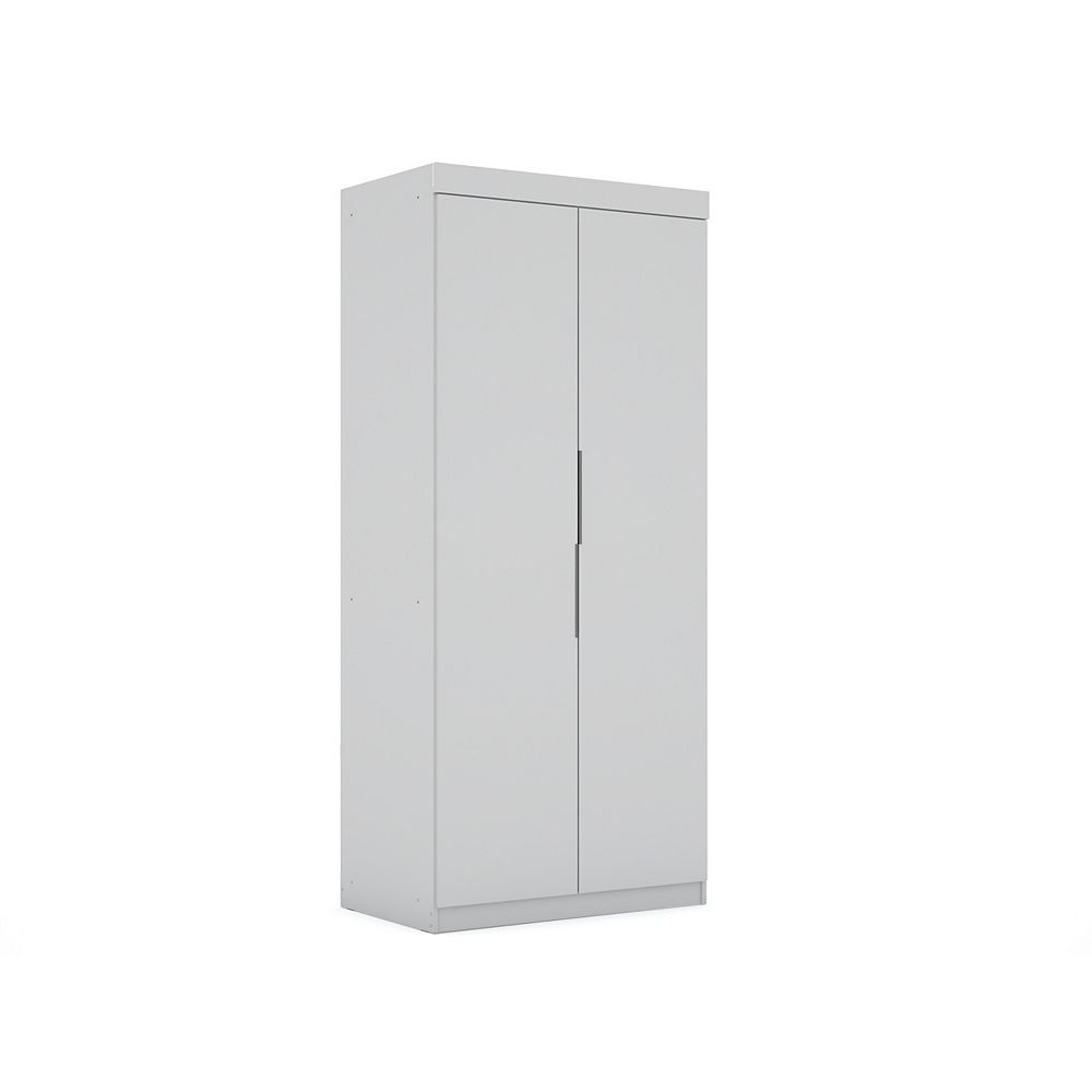 Manhattan Comfort Mulberry 2.0 Sectional Wardrobe Closet in White The