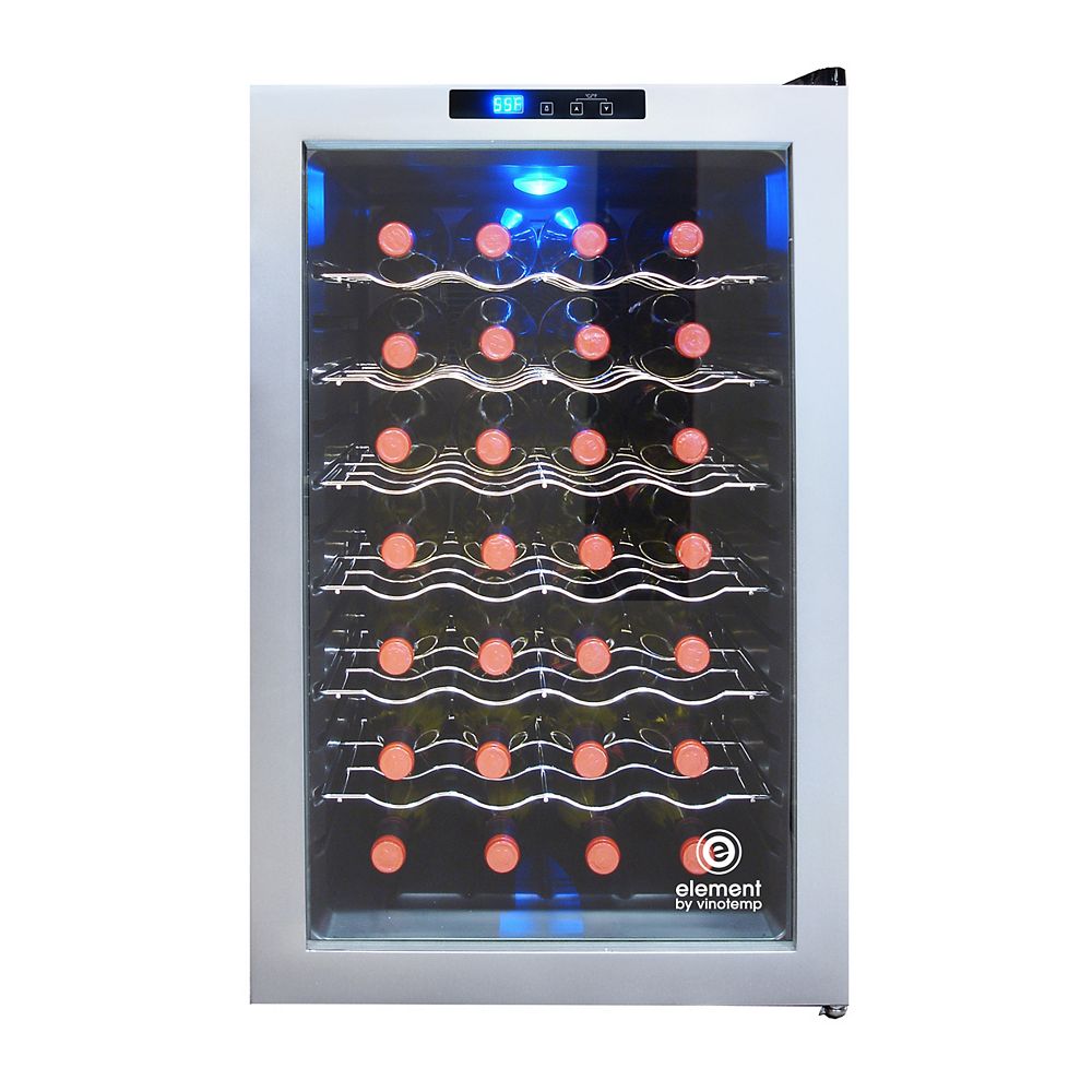 Vinotemp 18 in. 28Bottle Compressor Freestanding Wine Cooler The