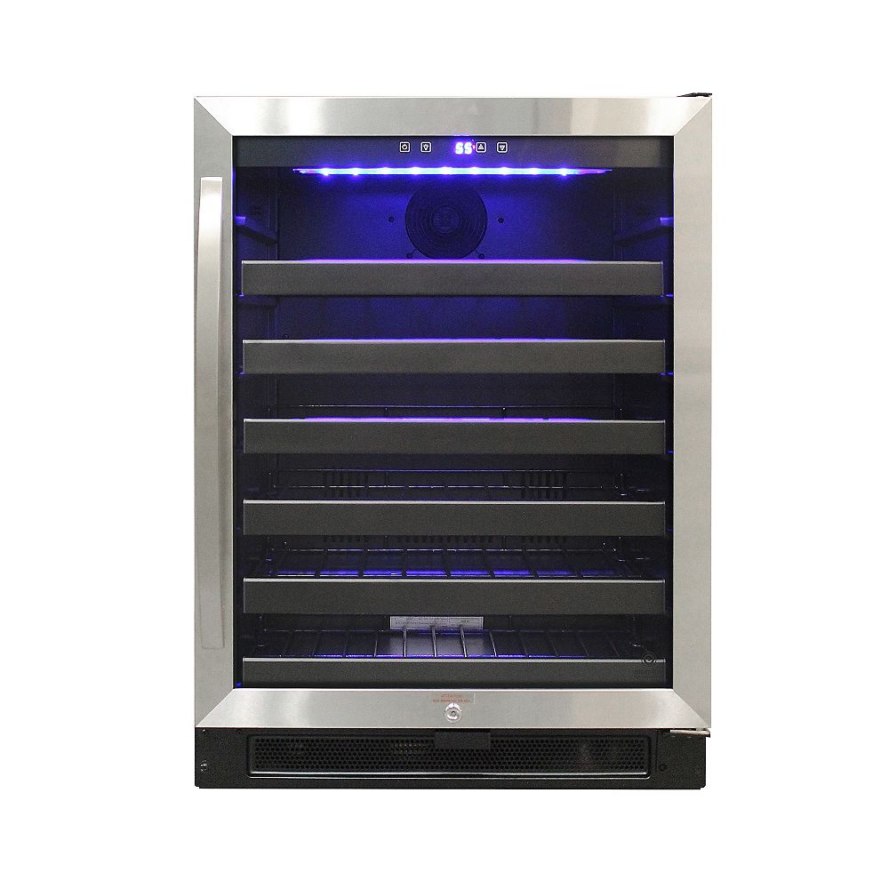 Vinotemp 23.4 in. 54Bottle Stainless Wine Cooler The Home Depot Canada