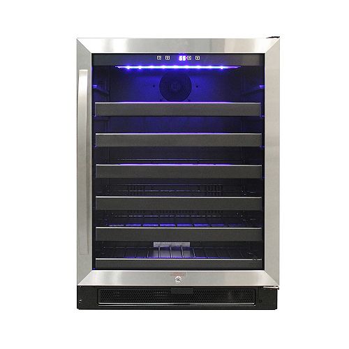 Vinotemp 23.4 in. 54-Bottle Stainless Wine Cooler