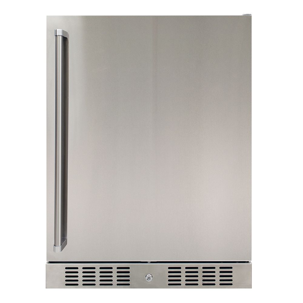 Vinotemp 5.12 cu. ft. Upright Outdoor Freezer in Stainless Steel The