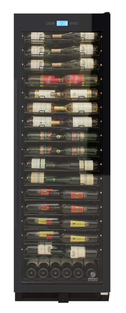 Vinotemp 24 In W 141 Bottle Single Zone Wine Cooler In Black The   P 1001534438 