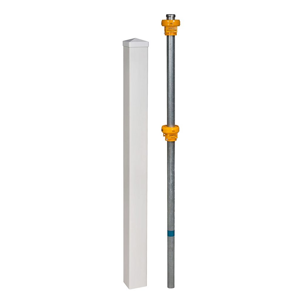 Wambam Traditional 4 Inch X 4 Inch X 4 Ft No Dig Vinyl Fence Post Kit The Home Depot Canada Wambam Traditional 4 Inch X 4 Inch X 4 Ft No Dig Vinyl Fence Post Kit The Home Depot Canada
