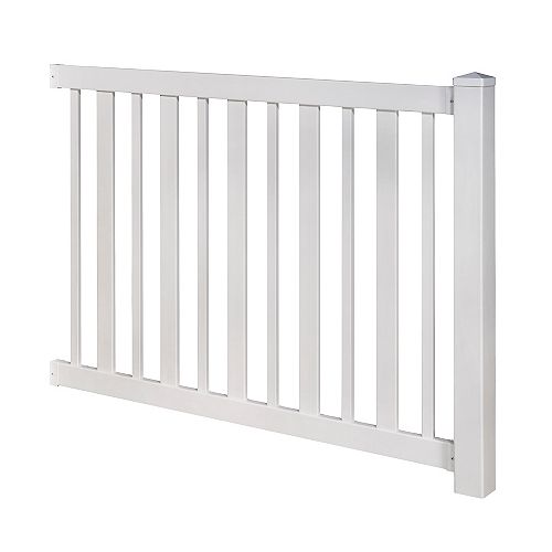 Sturbridge 4 ft. H x 6 ft. W No-Dig Vinyl Fence Panel Kit with Post