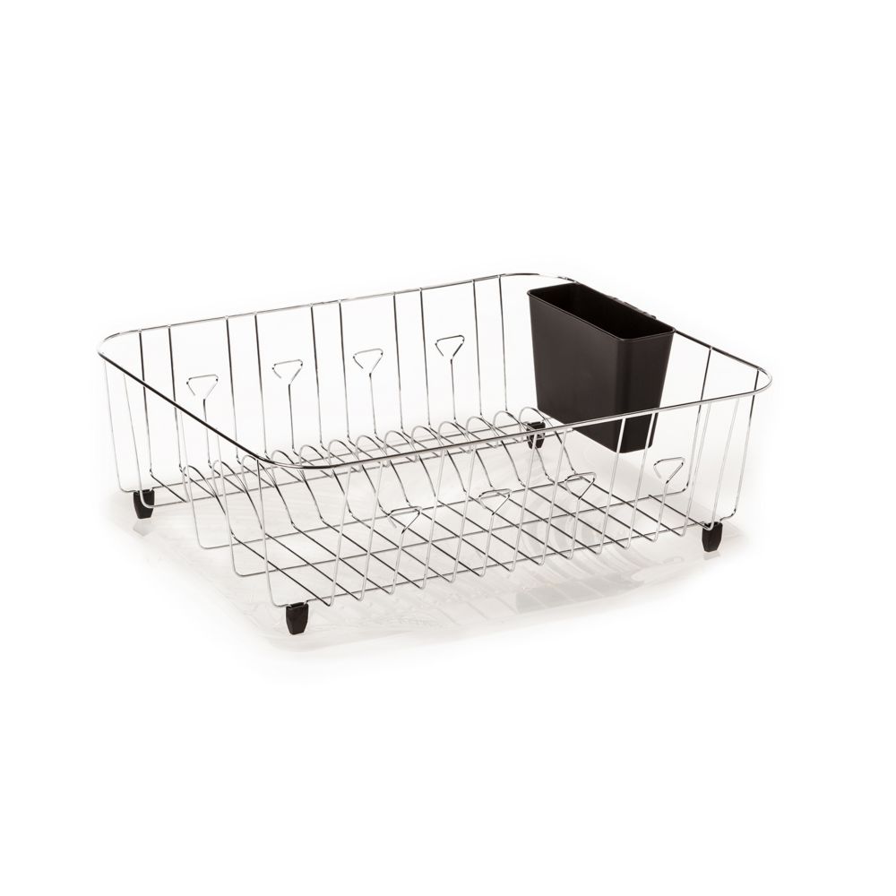 org stainless steel dish rack with drain board