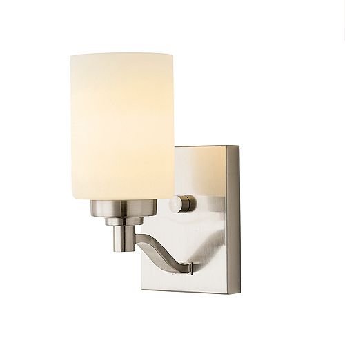 1- Light Brushed Nickel Wall Sconce