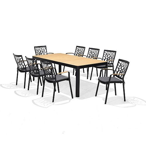 Portals 9-Piece Dining Set (Black)