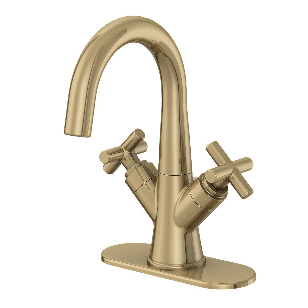 Glacier Bay Wilmont Centerset 4-inch 2-Handle High Arc Bathroom Faucet ...