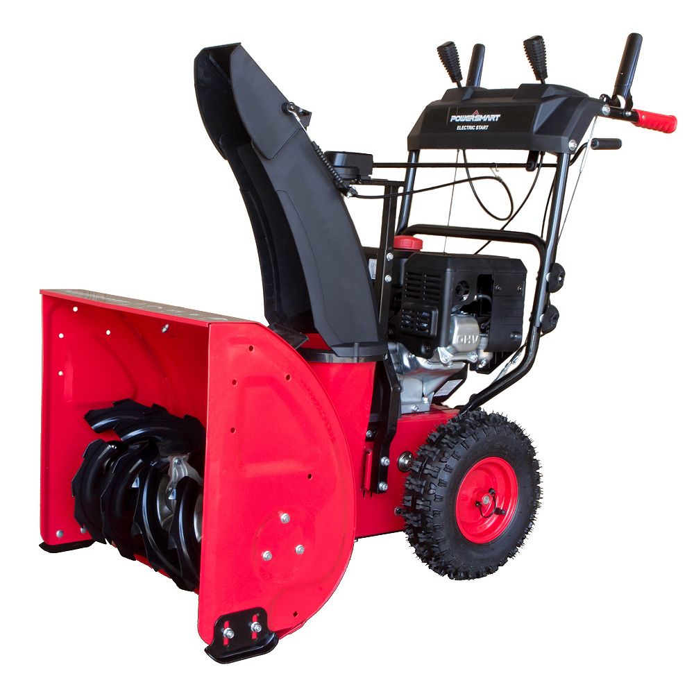 PowerSmart 24inch 212 cc TwoStage Electric Start Gas Snow Blower