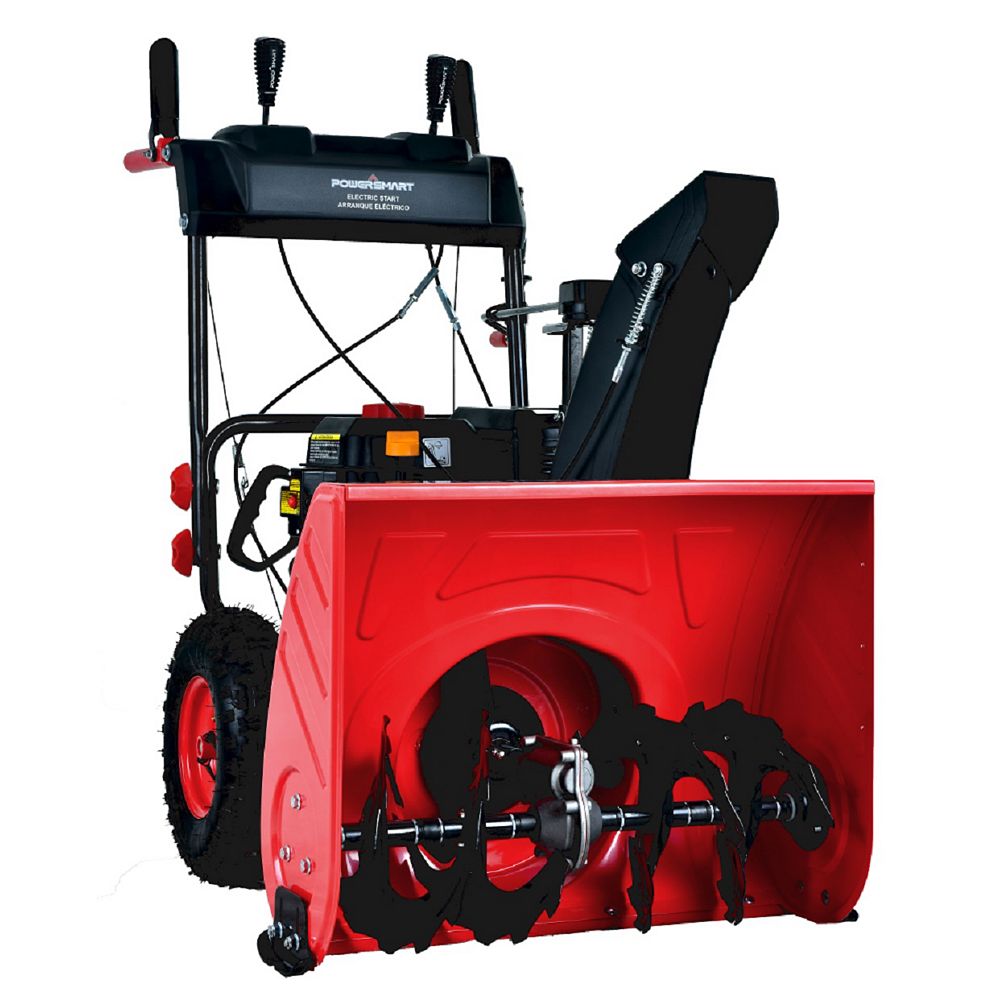 PowerSmart 24inch 212cc 2Stage Gas Powered Electric Start Snow Blower