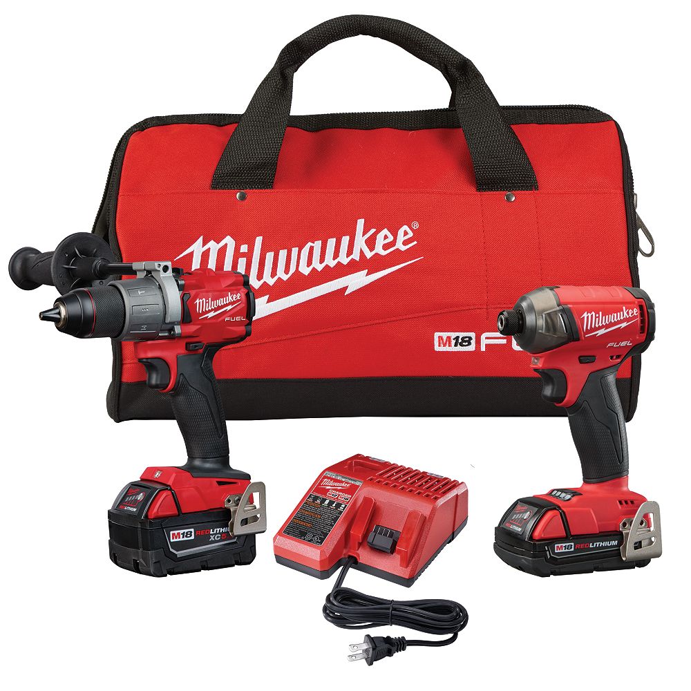 Milwaukee Tool M18 Fuel 18v Lithium Ion Brushless Cordless Surge Impact Driverhammer Dril 8859