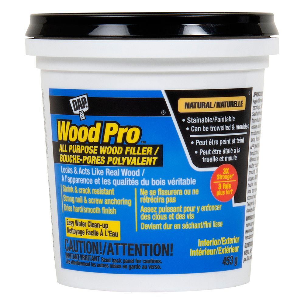 DAP WOODPRO All Purpose Latex Wood Filler 453G Natural | The Home Depot ...