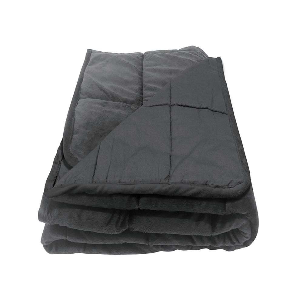 Bell Howell 41 In X60 In 10lb Quilted Plush Pleasurepedic Twin Sized Weighted Blanket The Home Depot Canada