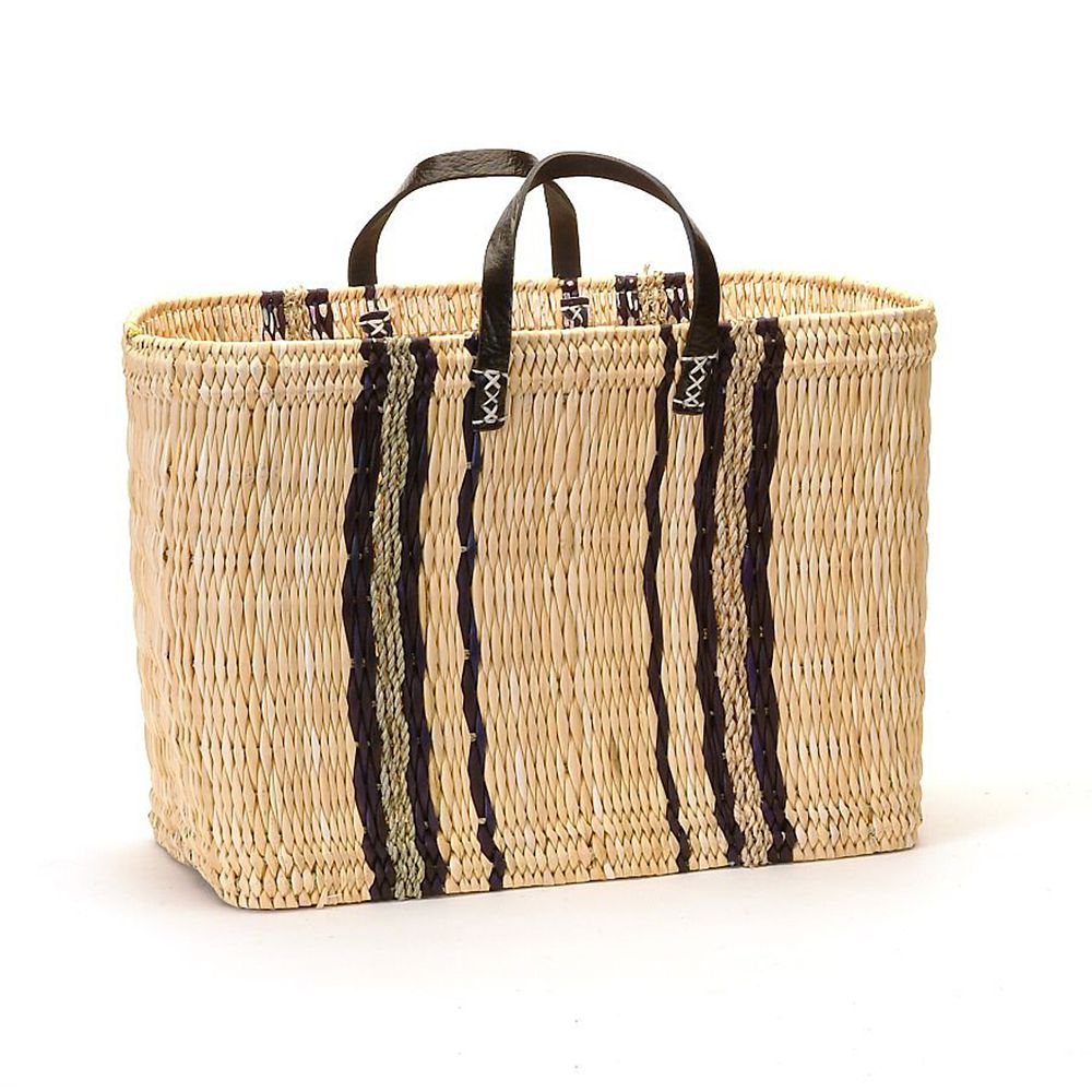 Wicker Bay Straw Market Basket The Home Depot Canada