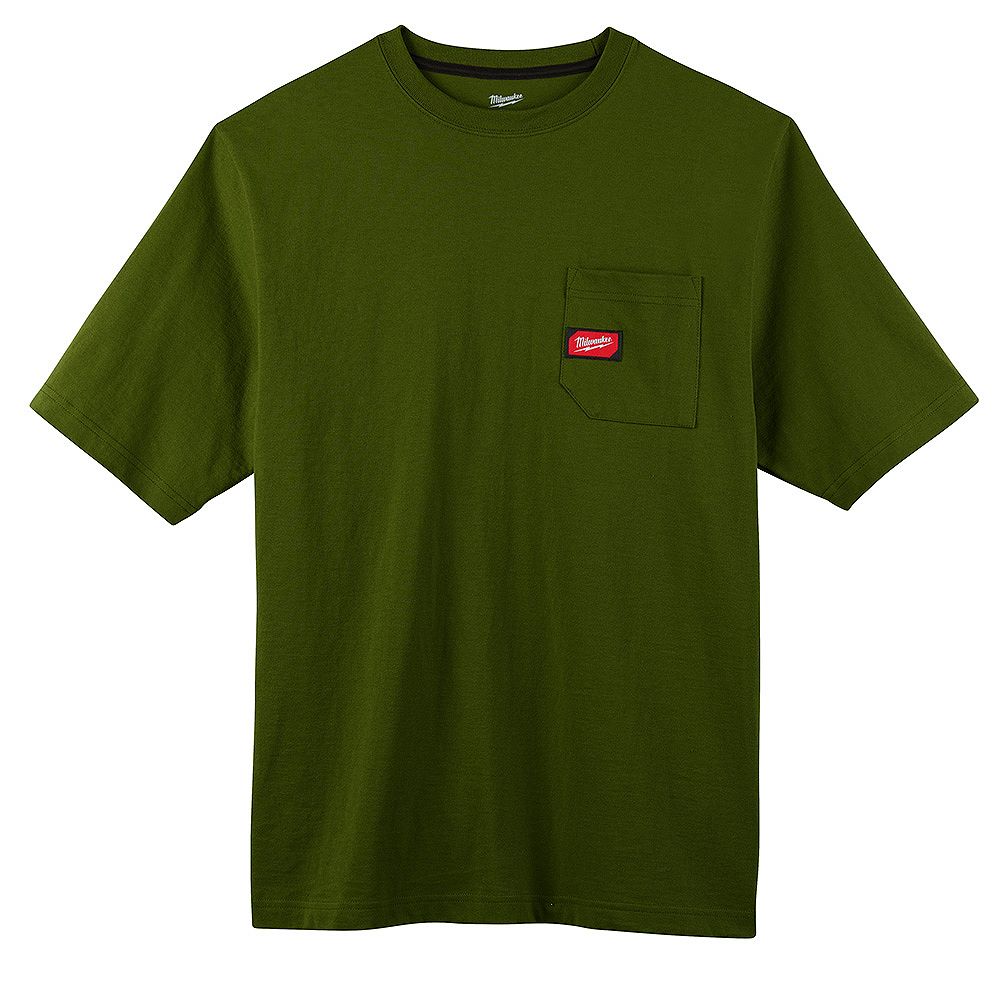 Milwaukee Tool Men's Small Green Heavy Duty Cotton/Polyester Short ...
