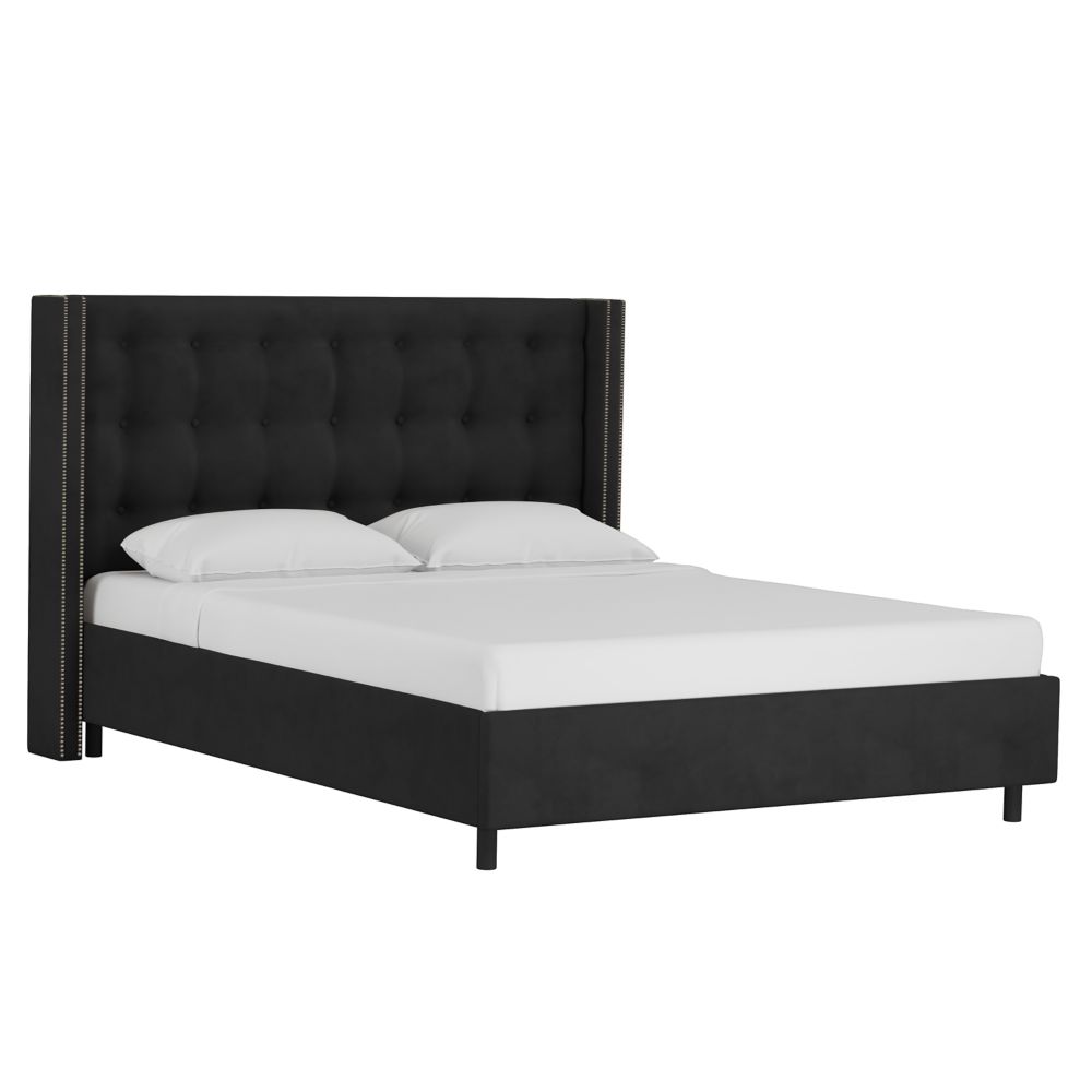 Skyline Furniture California King Button Tufted Wingback Platform Bed ...