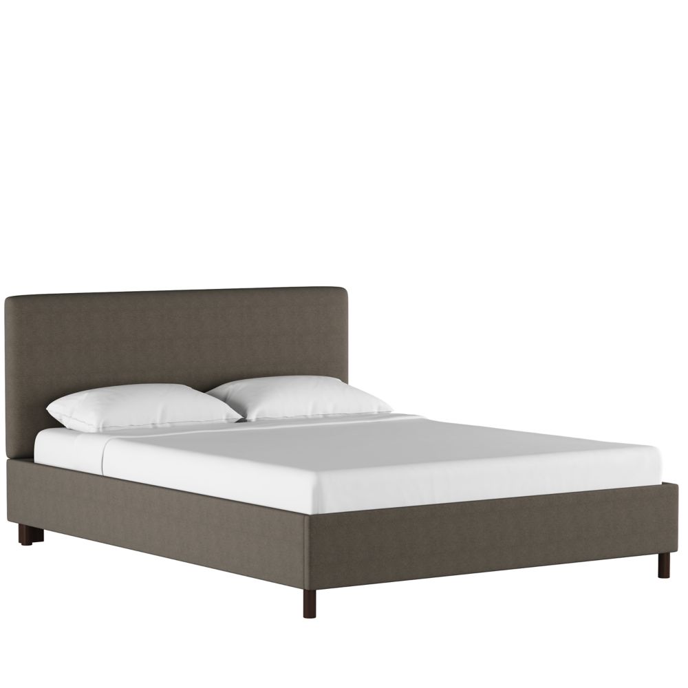 Skyline Furniture Sawyer Full Upholstered Platform Bed in Linen Slate
