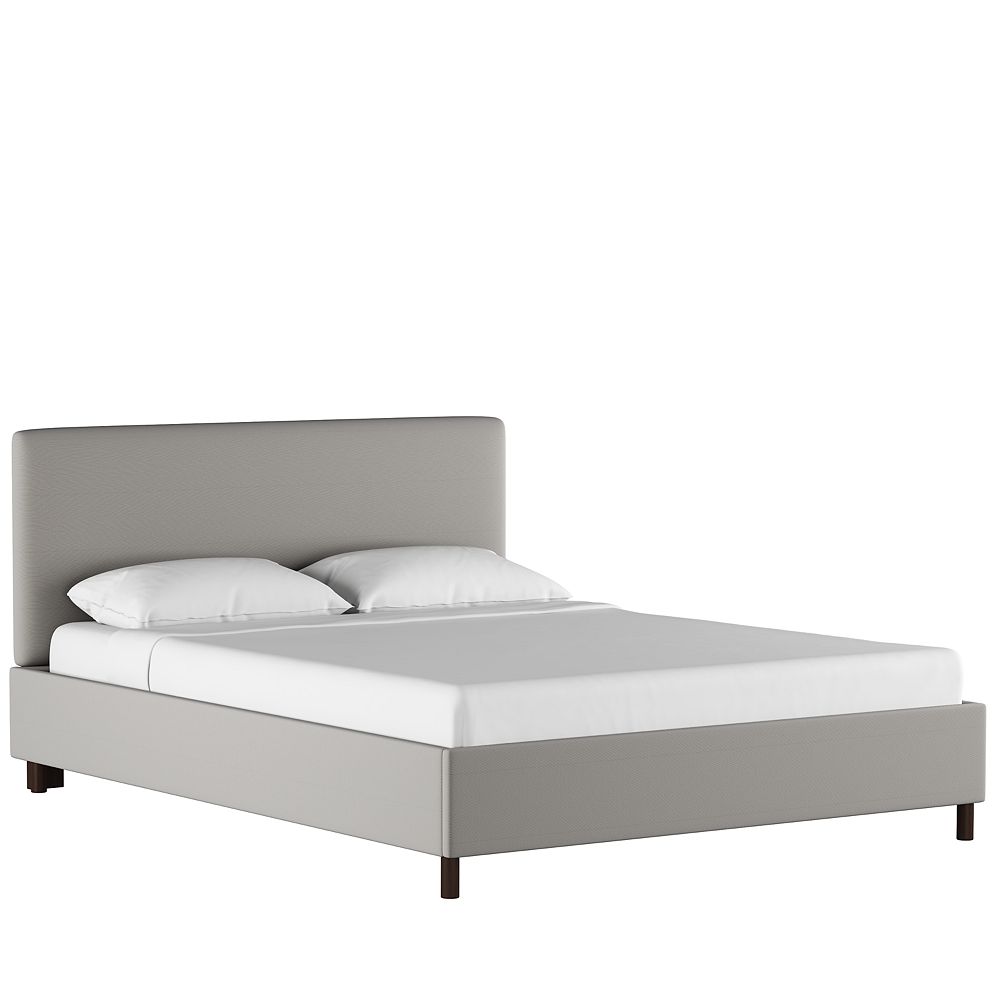 Skyline Furniture Sawyer King Upholstered Platform Bed In Linen Grey The Home Depot Canada