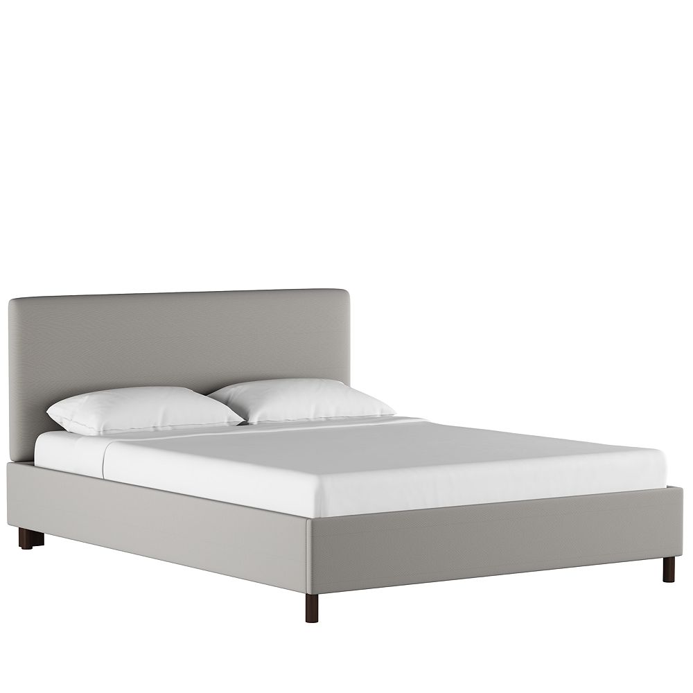 Skyline Furniture Sawyer California King Upholstered Platform Bed In Linen Grey The Home Depot Canada Skyline Furniture Sawyer California, Cal King Upholstered Platform Bed