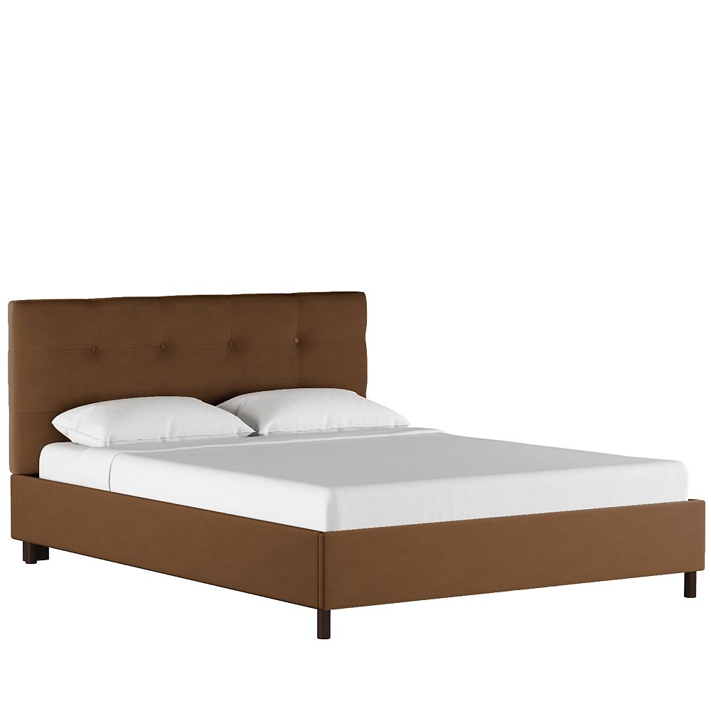 Skyline Furniture Roscoe King Tufted Platform Bed In Premier Chocolate The Home Depot Canada Skyline Furniture Roscoe King Tufted, Premier Platform Bed Frame King
