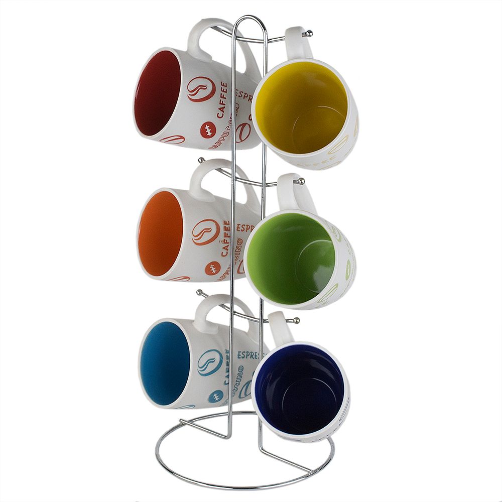 Home Basics 6 Piece Mug Set with Stand The Home Depot Canada