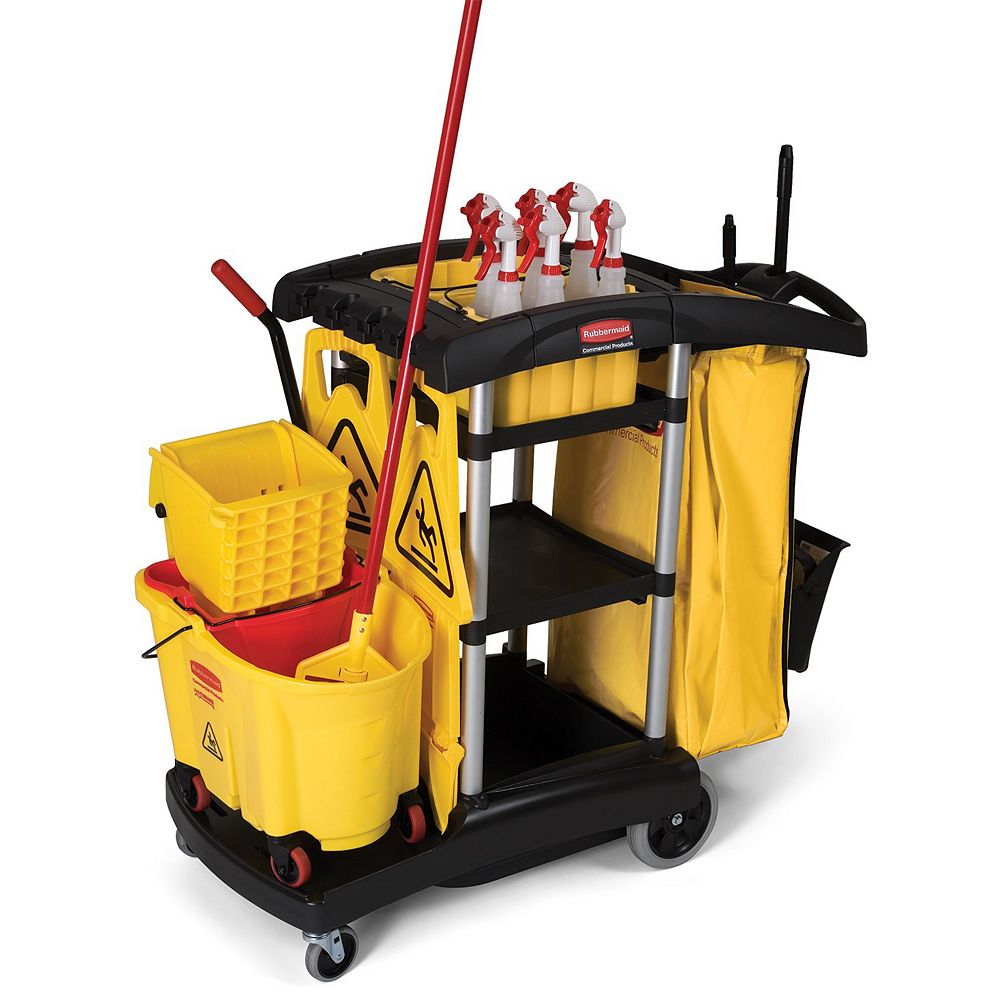 Rubbermaid Commercial Products Janitorial Cleaning Cart - High Capacity ...