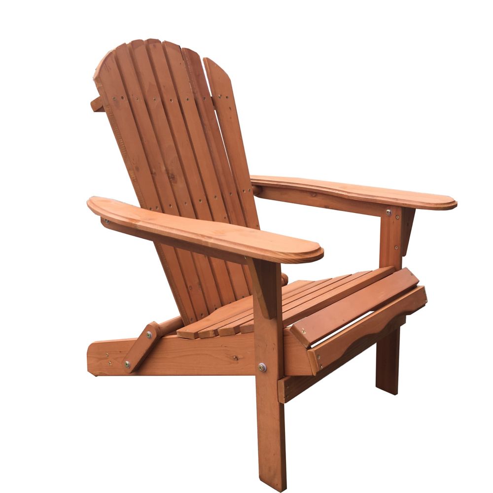 W Unlimited Oceanic Collection Walnut Wood Adirondack Chair The Home   P 1001538260 