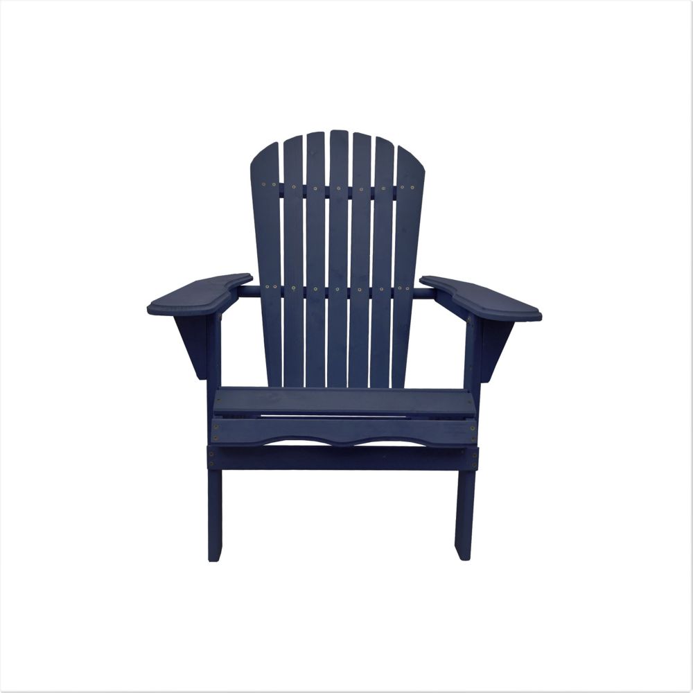 W Unlimited Chaise Adirondack en bois bleu marine de la collection Oceanic Home Depot Canada