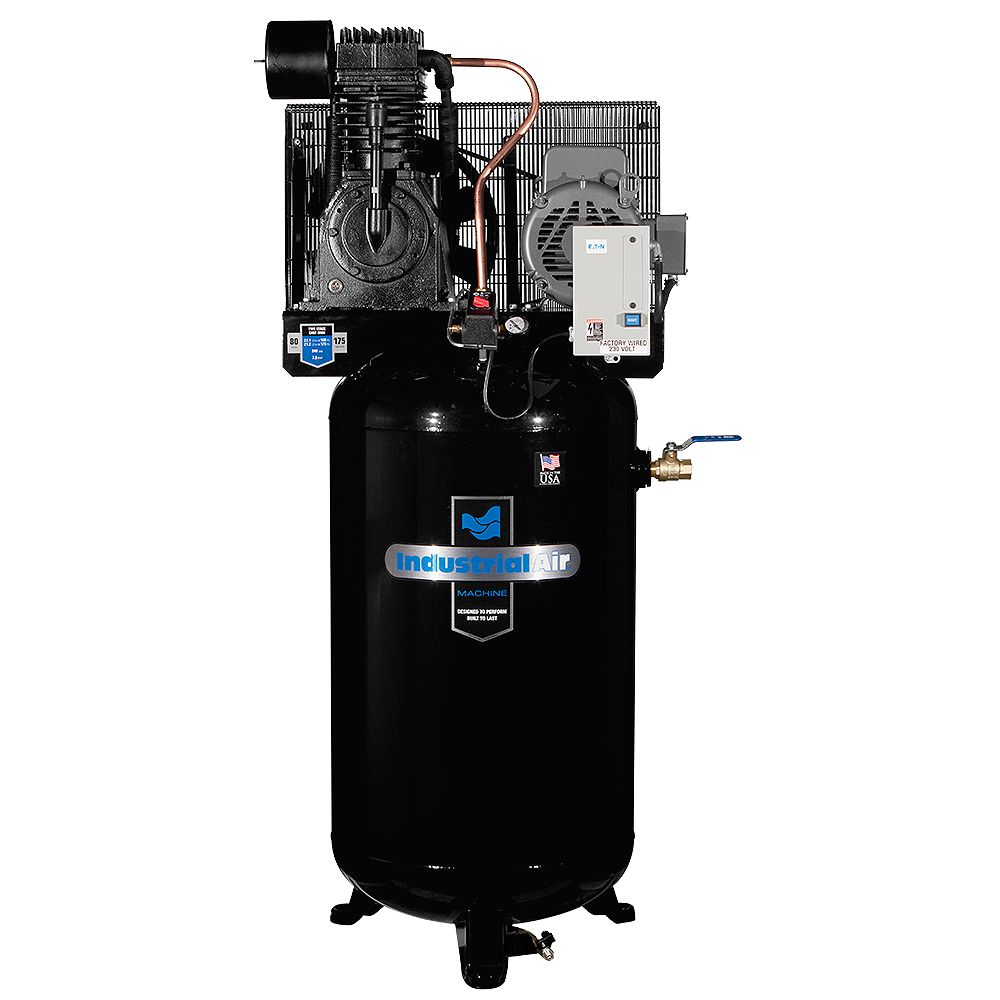 Industrial Air 80 Gal. 2 Stage Vertical Stationary Electric Air ...