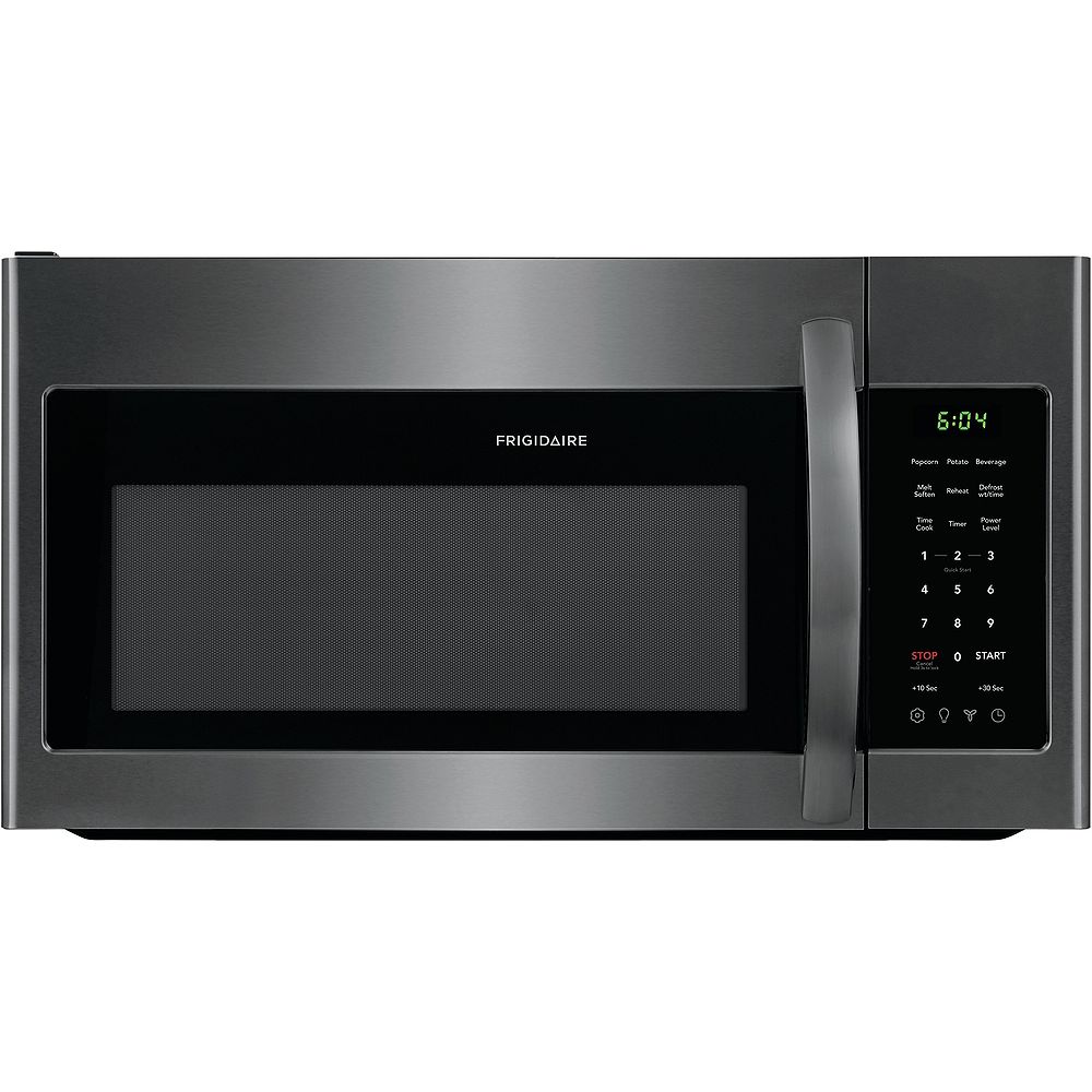 Frigidaire 30-inch W 1.8 cu. ft. Over the Range Microwave in Black Black Stainless Steel Over Range Microwave