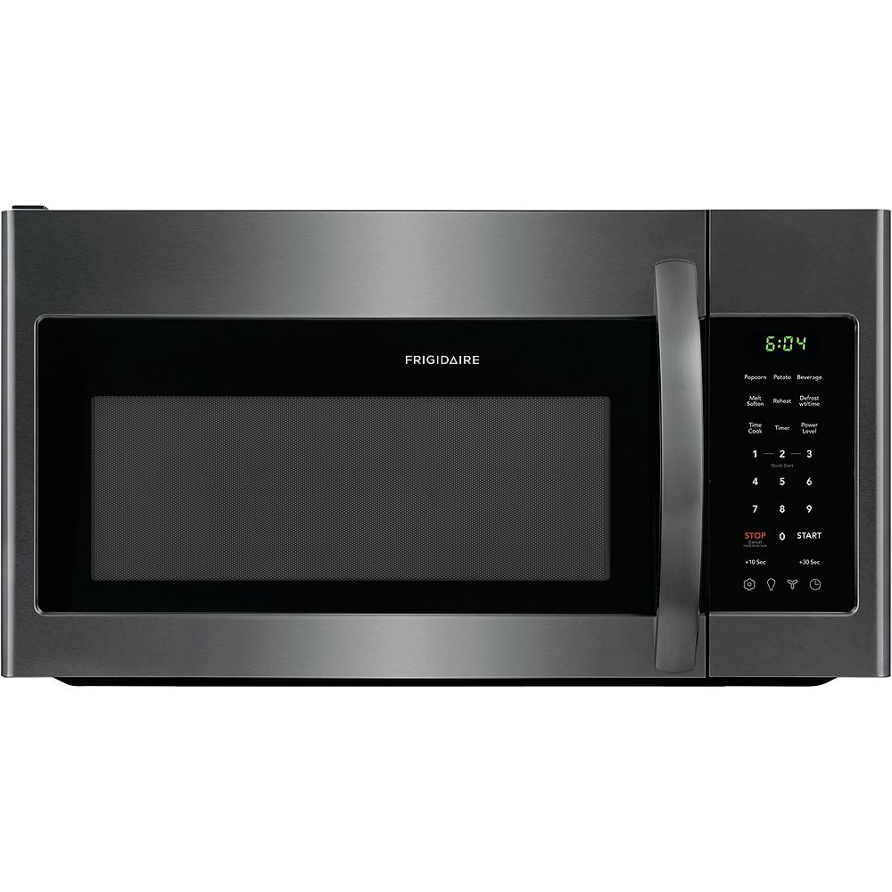Frigidaire 30 Inch W 1 8 Cu Ft Over The Range Microwave In Black Stainless Steel Home Depot Canada Frigidaire 30 Inch W 1 8 Cu Ft Over