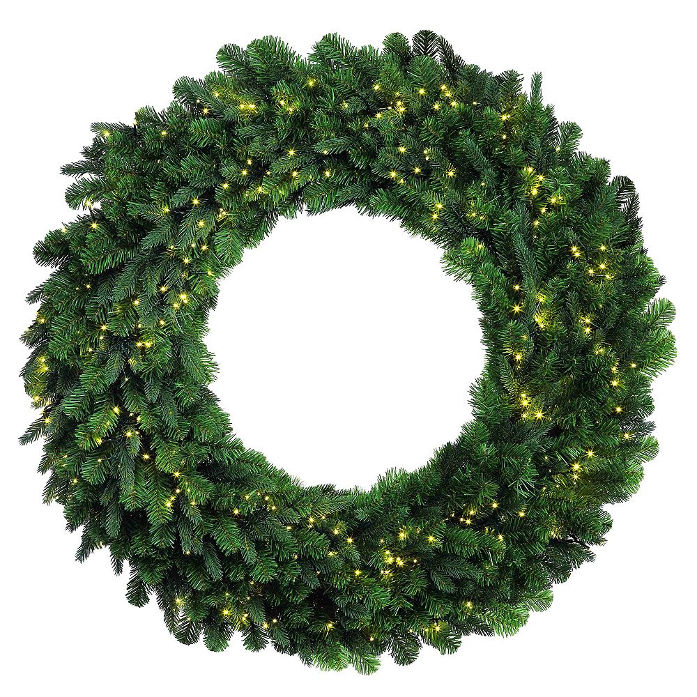 Home Accents Holiday 36-inch LED Pre-Lit Wreath | The Home Depot Canada