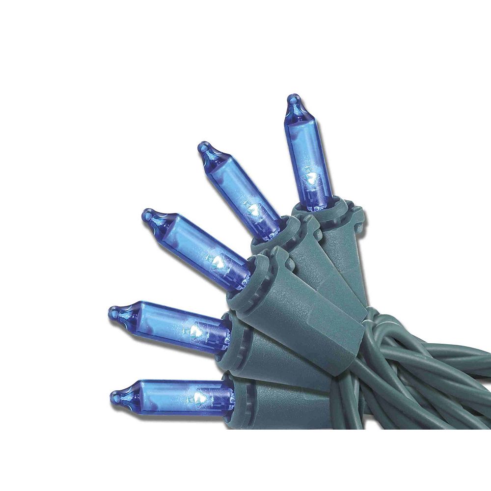Holiday Brilliance 100Light Blue M5 Glass Mini Light LED Christmas Lights The Home Depot Canada