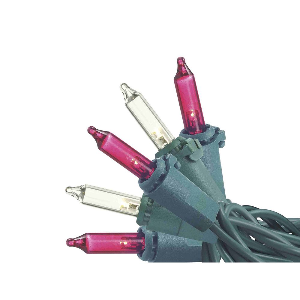 Home Accents Holiday 100Light Red & Warm White M5 Glass Mini Light LED