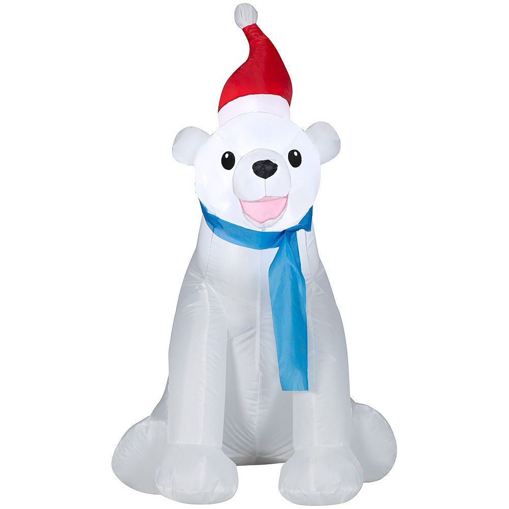 Home Accents Lighted 3.5 ft. Inflatable Christmas Polar Bear | The Home ...