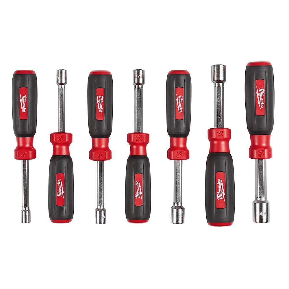 Milwaukee Tool Sae Hollow Shaft Nut Driver Set 7 Piece The Home