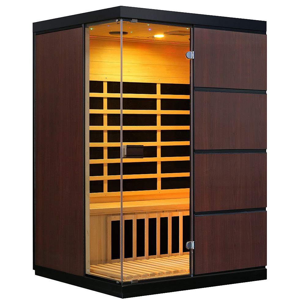 Radiant Sirona 3Person Hemlock Infrared Sauna with 8 Carbon Heaters