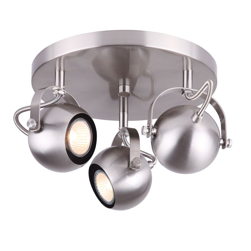 Canarm Ltd Murphy 3 Light Brushed Nickel Ceiling Track Light The Home Depot Canada