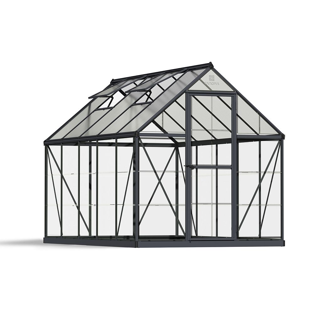 Palram Palram Hybrid 6 Ft X 10 Ft Greenhouse In Grey The Home Depot Canada