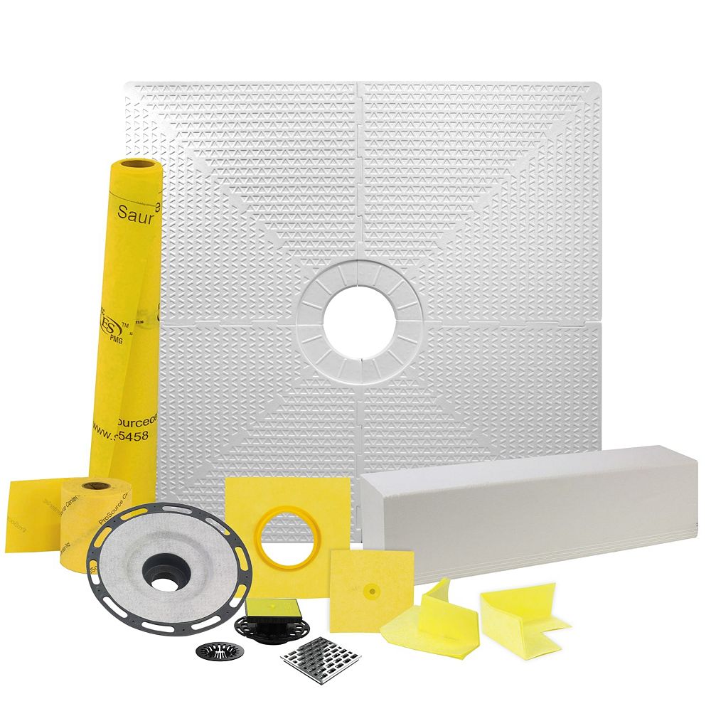 WarmlyYours Pro GEN II 48x48 Tile Shower Waterproofing Kit with Center