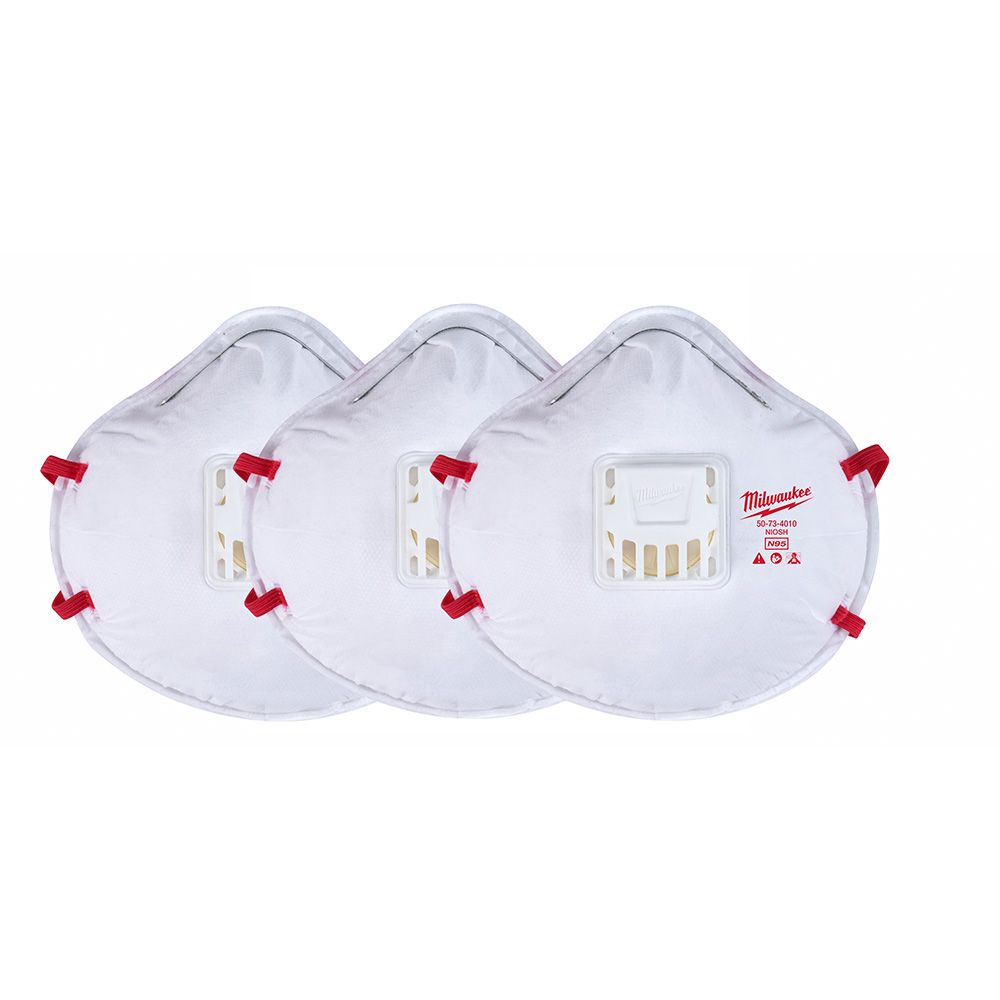 Milwaukee Tool N95 Professional MultiPurpose Valved Respirator (3Pack
