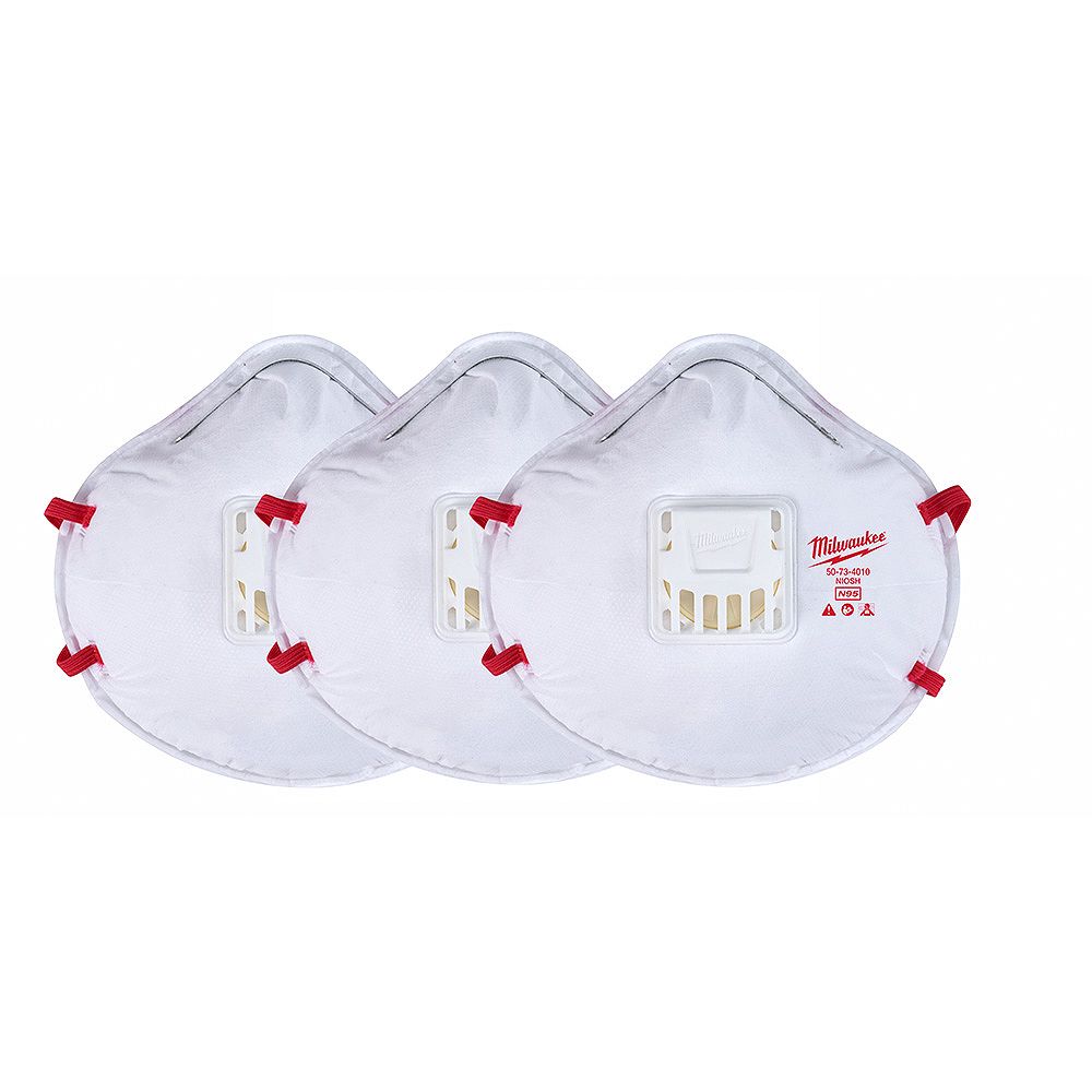 Milwaukee Tool N95 Professional MultiPurpose Valved Respirator (3Pack