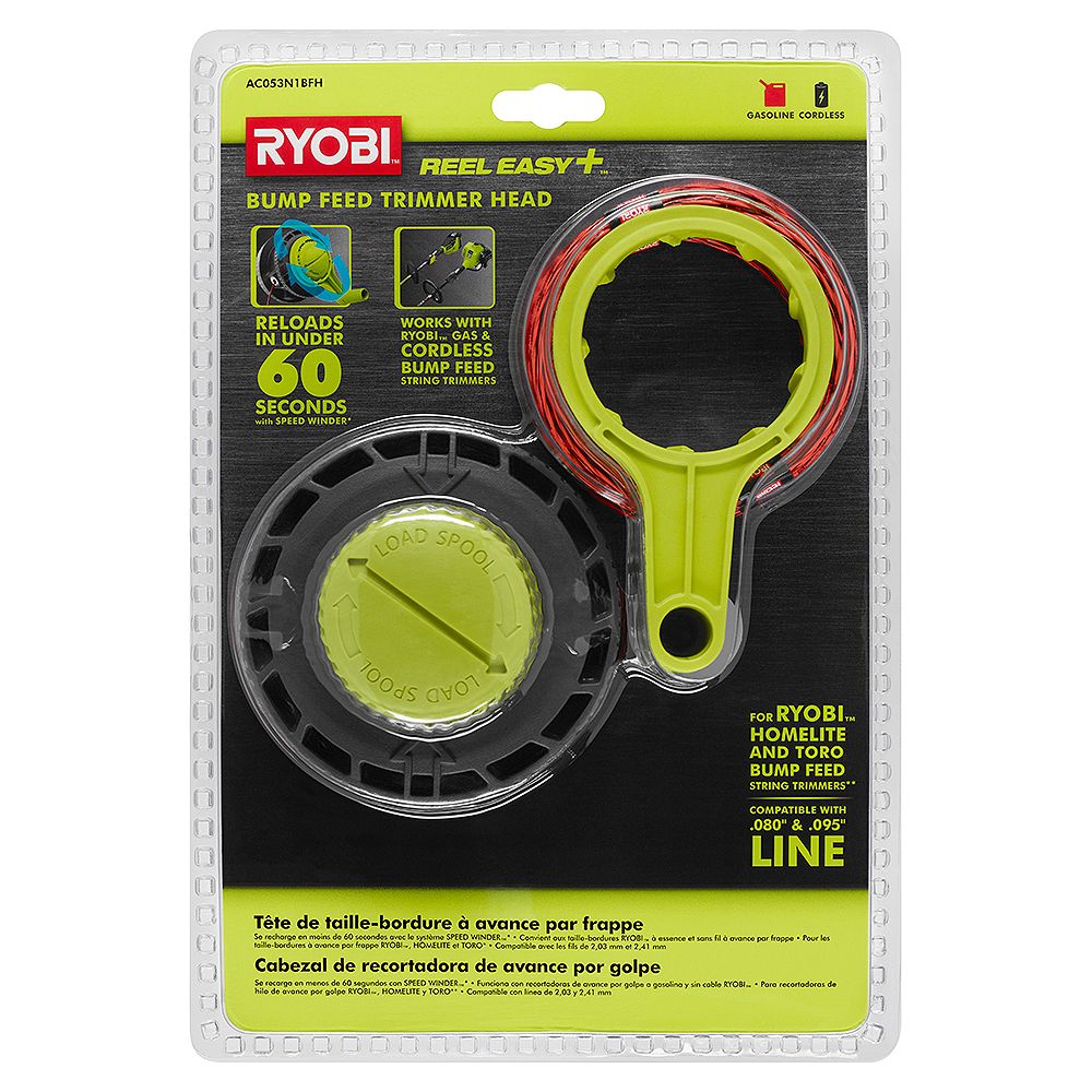 RYOBI REEL EASY+ Bump Feed String Head with Speed Winder The Home