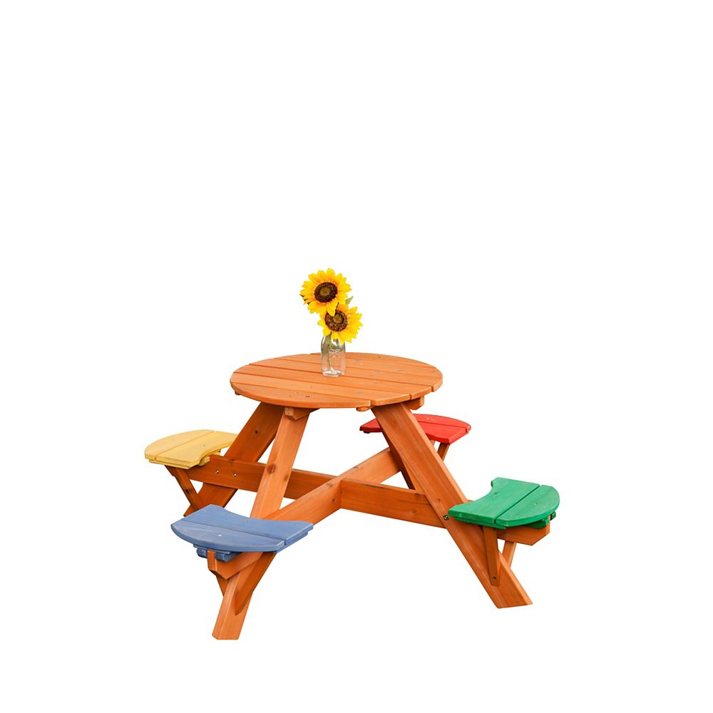 Creative Cedar Designs Kids Wooden Picnic Table The Home Depot Canada