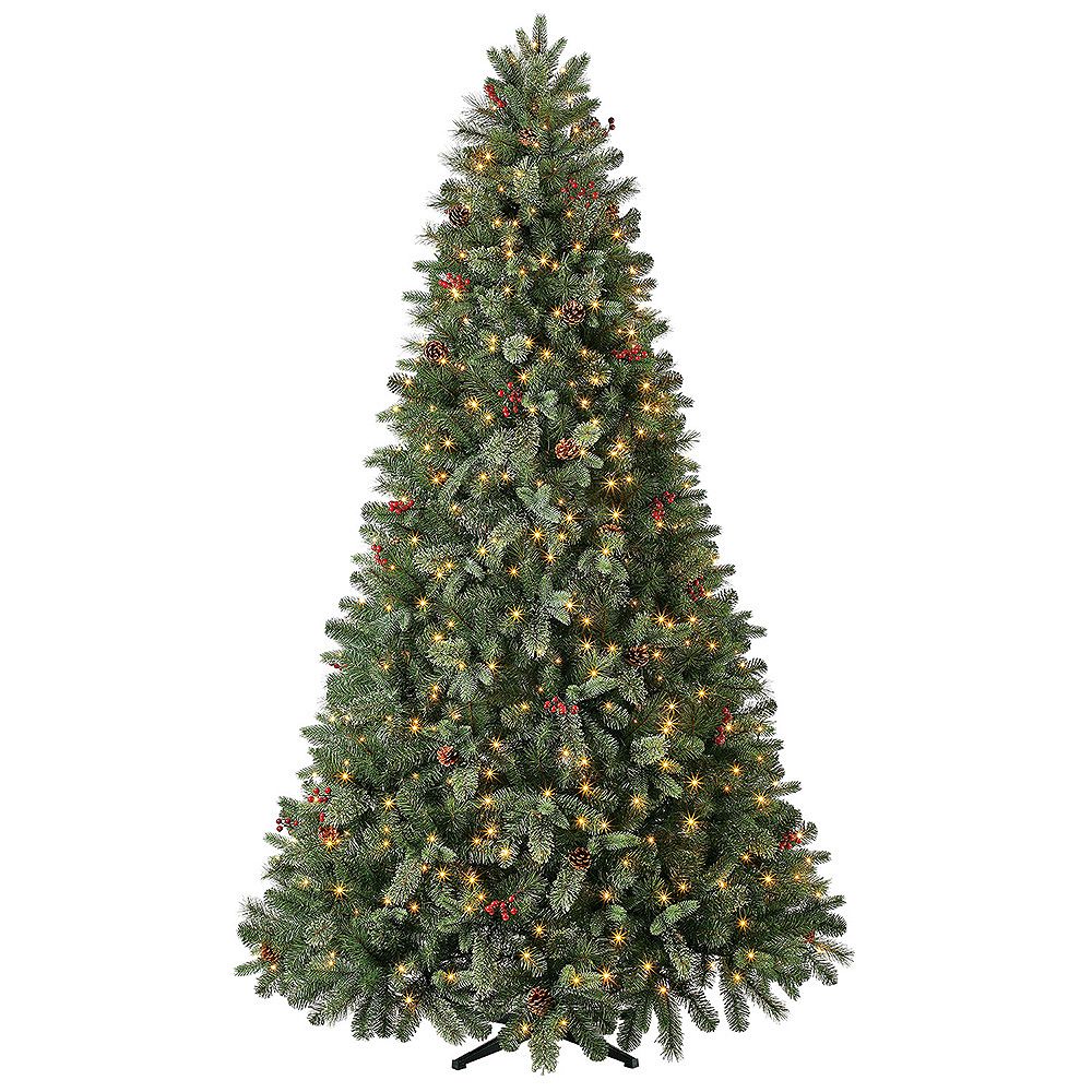 Home Accents Holiday Westwood 7 5 ft 650 Light Pre Lit Pine Quick Set 