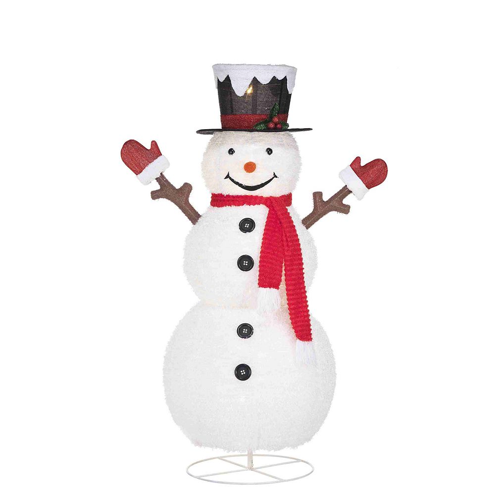 Home Accents Holiday 5 ft. LED Collapsible Snowman ...