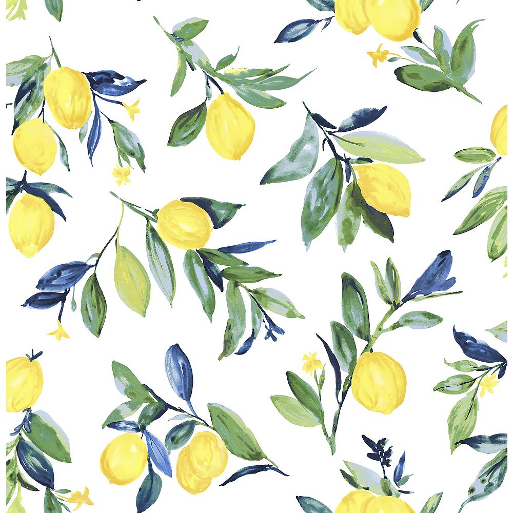 NuWallpaper Lemon Drop Yellow Peel & Stick Wallpaper The Home Depot
