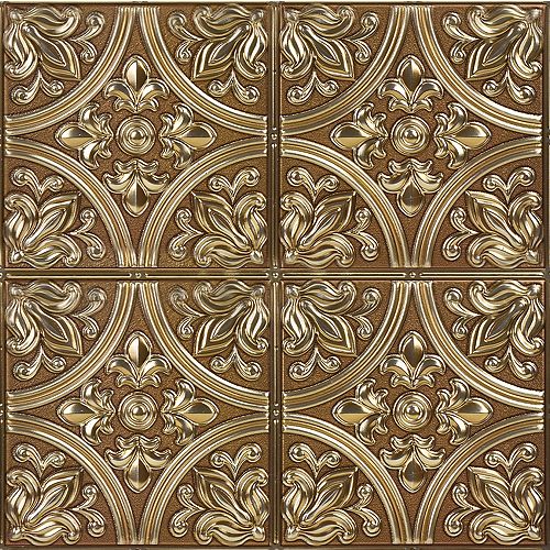 InHome Chelsea Bronze Peel & Stick Tin Tiles